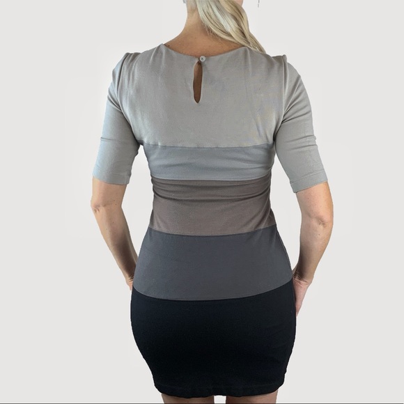 BCBGMAXAZRIA Colour Block Bodycon Dress - Picture 5 of 8